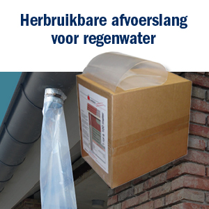 Herbruikbare AFVOERSLANG voor regenwater: knalprijs 50€